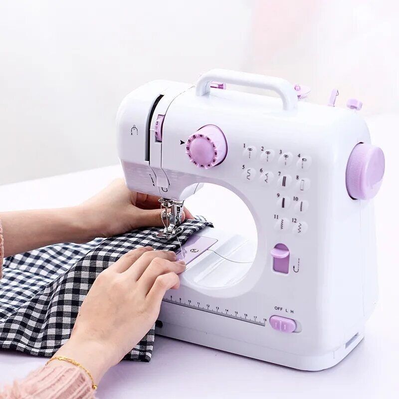 Electric Sewing Machine Portable Crafting Mending Machine 12 Built-In Stitches