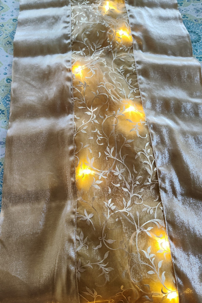 Bethlehem Lighting Battery Operated 6' Table Runner LED Lights Timer Ivory Ecru