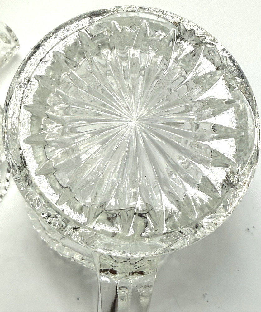 EAPG Glass Cream & Sugar Set
