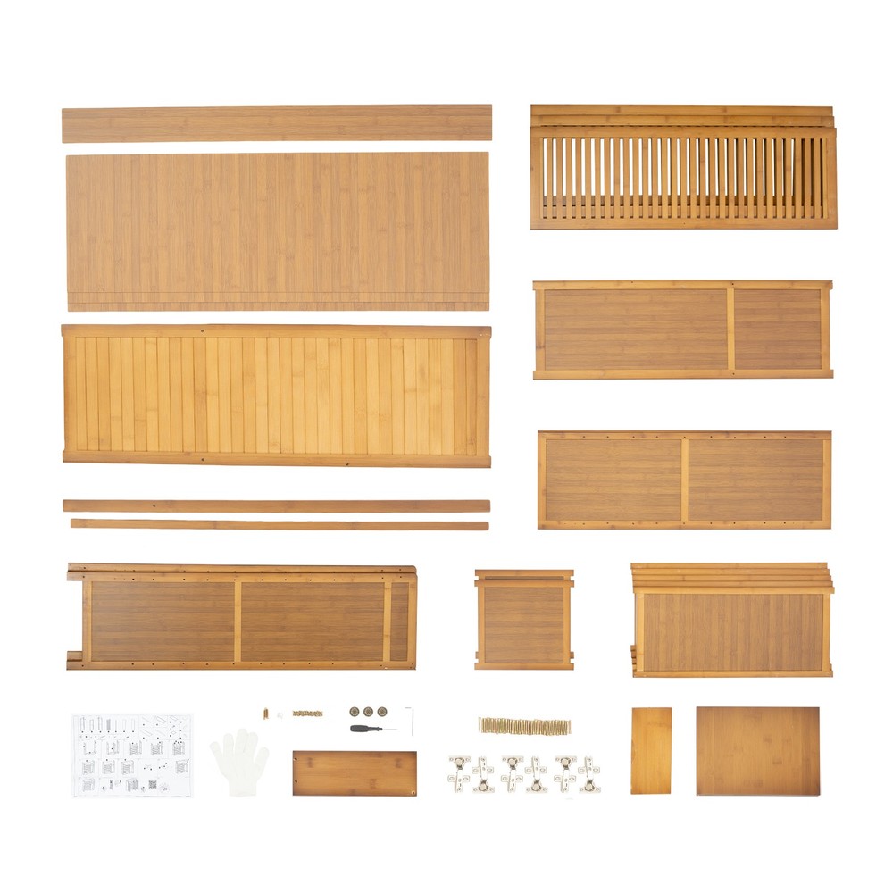 98*32*115cm Shoe Cabinet With Doors Floor Mount Rectangular Shoe Organizer