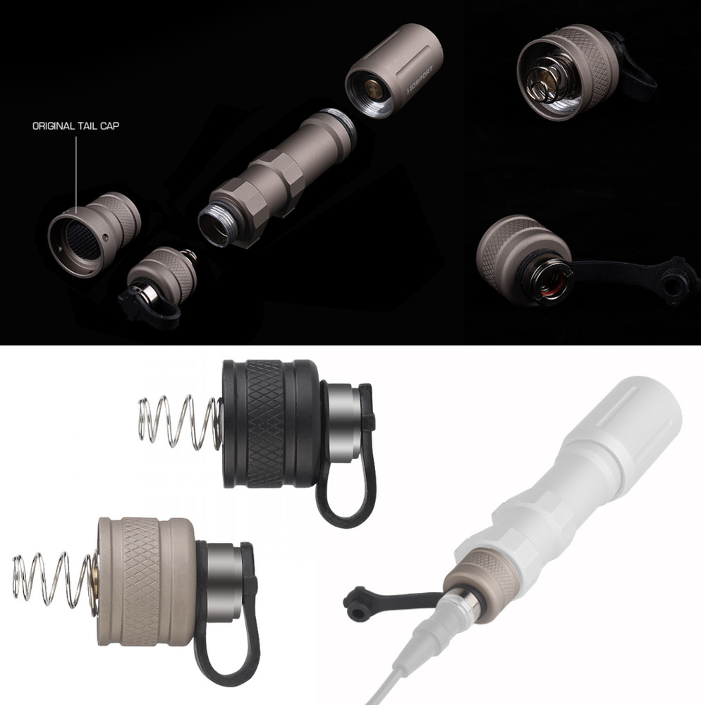 SF Flashlight Tail Cap Adapter Can Be Use With Wire Control Switch