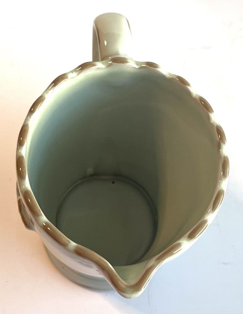 TIC TIC Terracotta Ceramic Pottery Pitcher, Leaf Design Pitcher