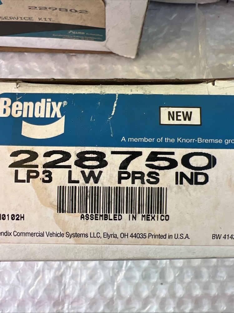 Bendix 228750N Pressure Indicator LP3 New.