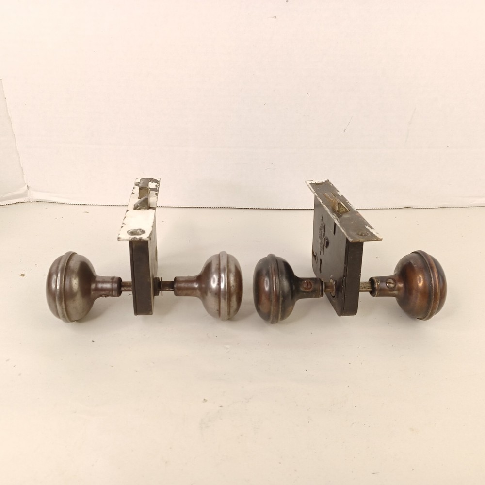 2 Vintage Sargent Mortise Door Lock Hardware With Knobs No Key