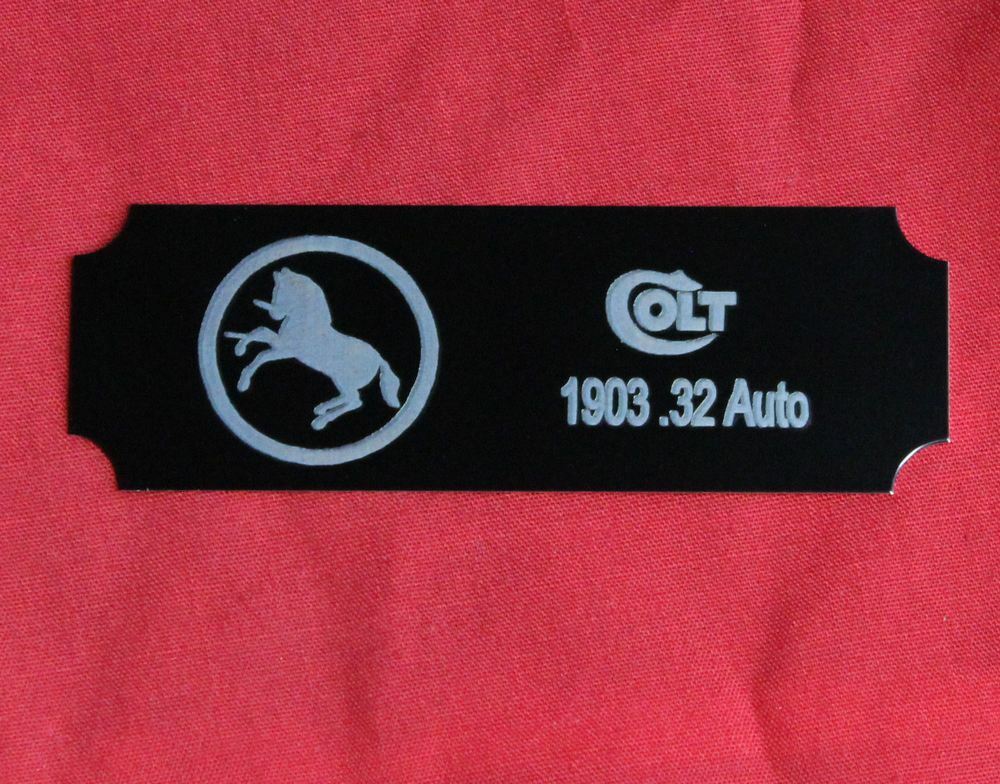 Colt Firearms 1903 .32 Auto Display Case Plaque