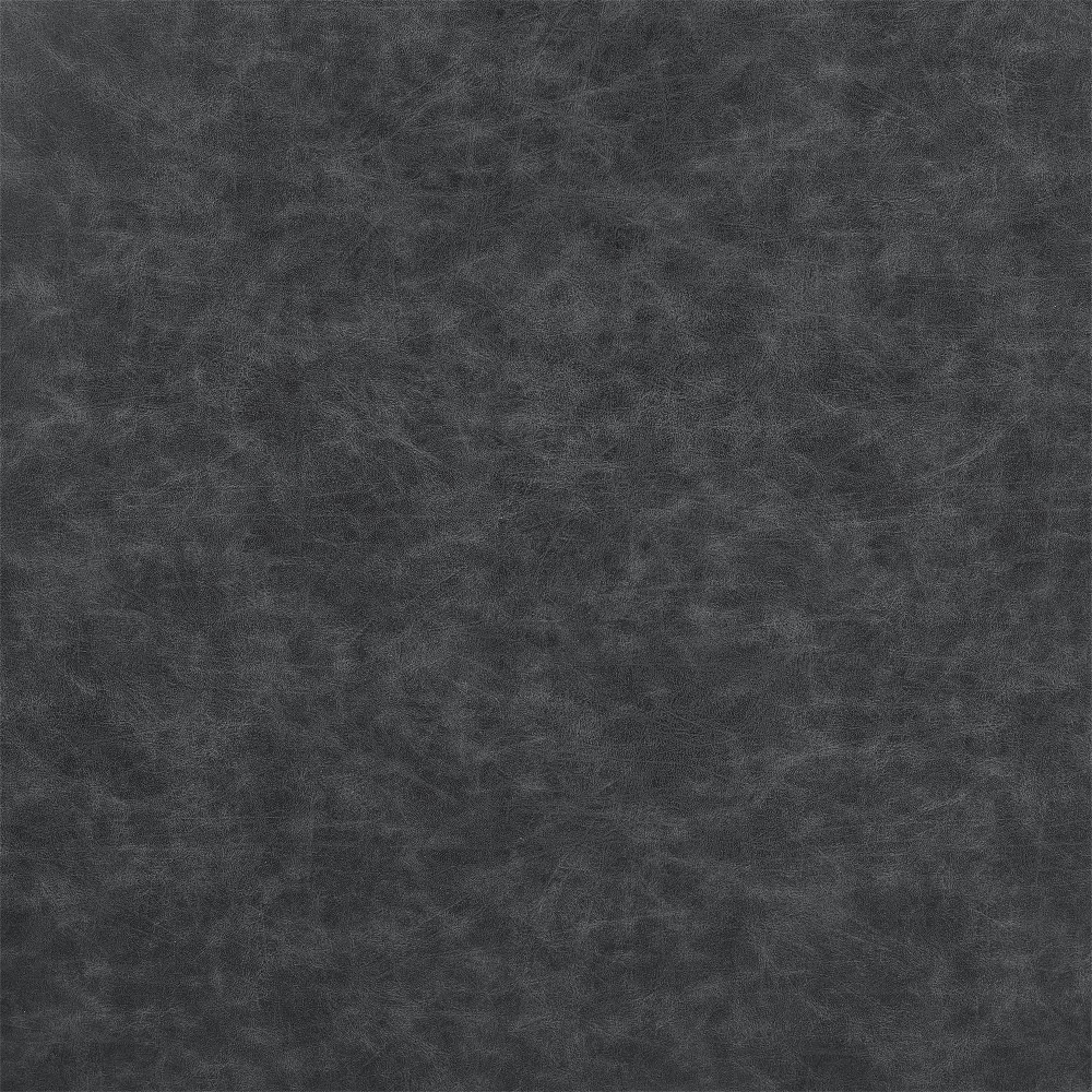 Upholstered Square PU Leather Ottoman,Black