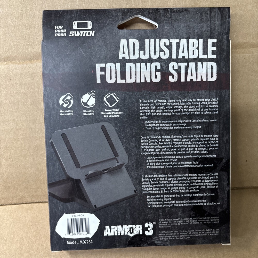 Adjustable Folding Stand for Nintendo Switch & Lite by Armor 3
