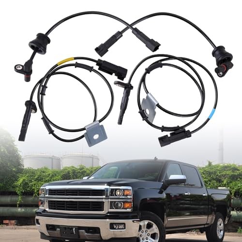 ABS Wheel Speed Sensor 4Pcs Front Rear Right & Left Fit 2010-2017 for Chevy