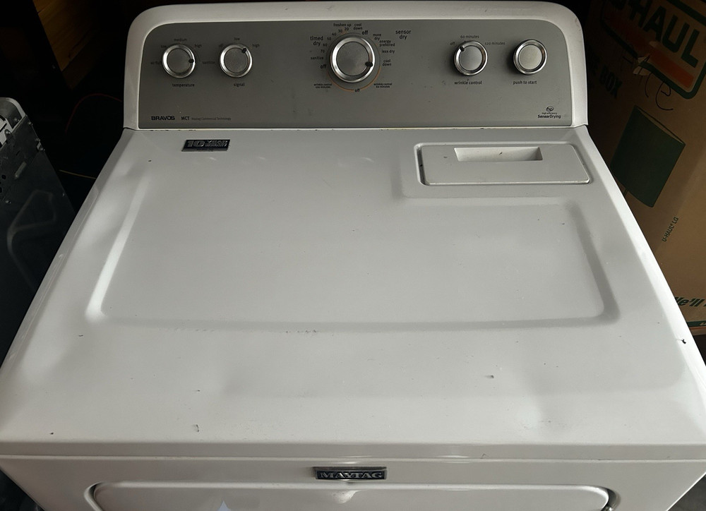 Maytag Bravos MCT Top-Loading Electric Washer & Dryer Set, White