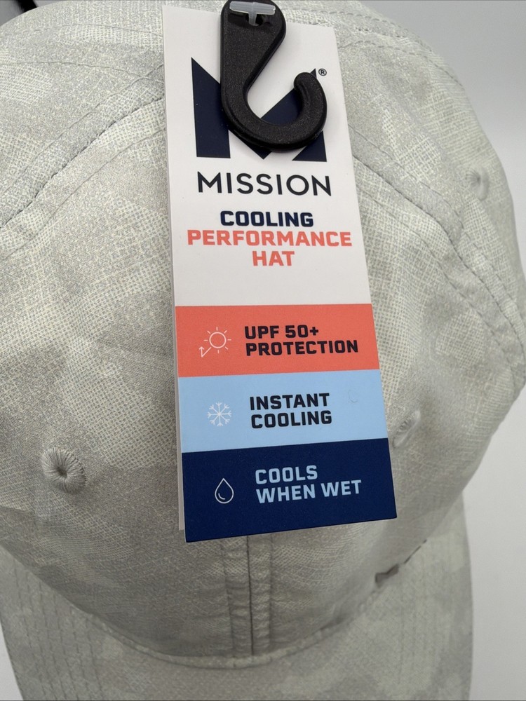 MISSION COOLING PERFORMANCE HAT Etched Camo White New Free Ship