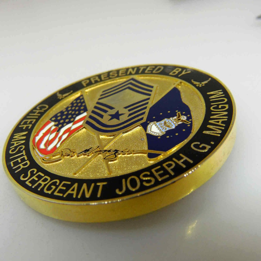 USAF CHIEF MASTER SERGEANT JOSEPH G MANGUM CHALLENGE COIN