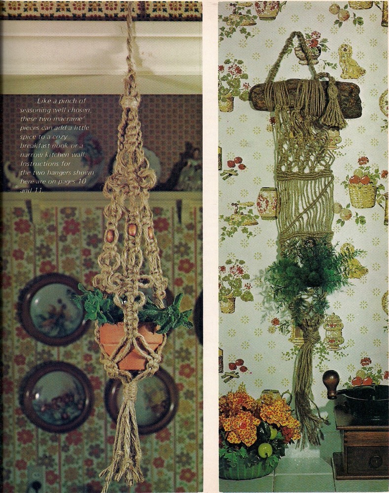 Hanging Spice Holders - Craft Book: # H228 Macrame Hangers for Small Spaces