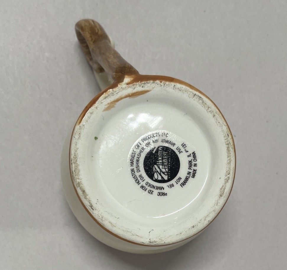 Houston Harvest Ceramic Tea Cup With Spoon For Handle 2.25" Tall