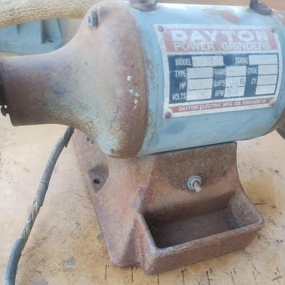 Dayton Bench Grinder Model 1Z706. 1hp 1/3