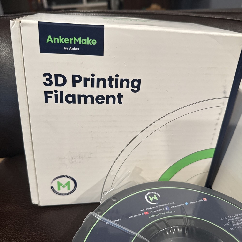 AnkerMake PLA+ 3D Printer Filament 2 Pack Red 1 White Printing Consumables