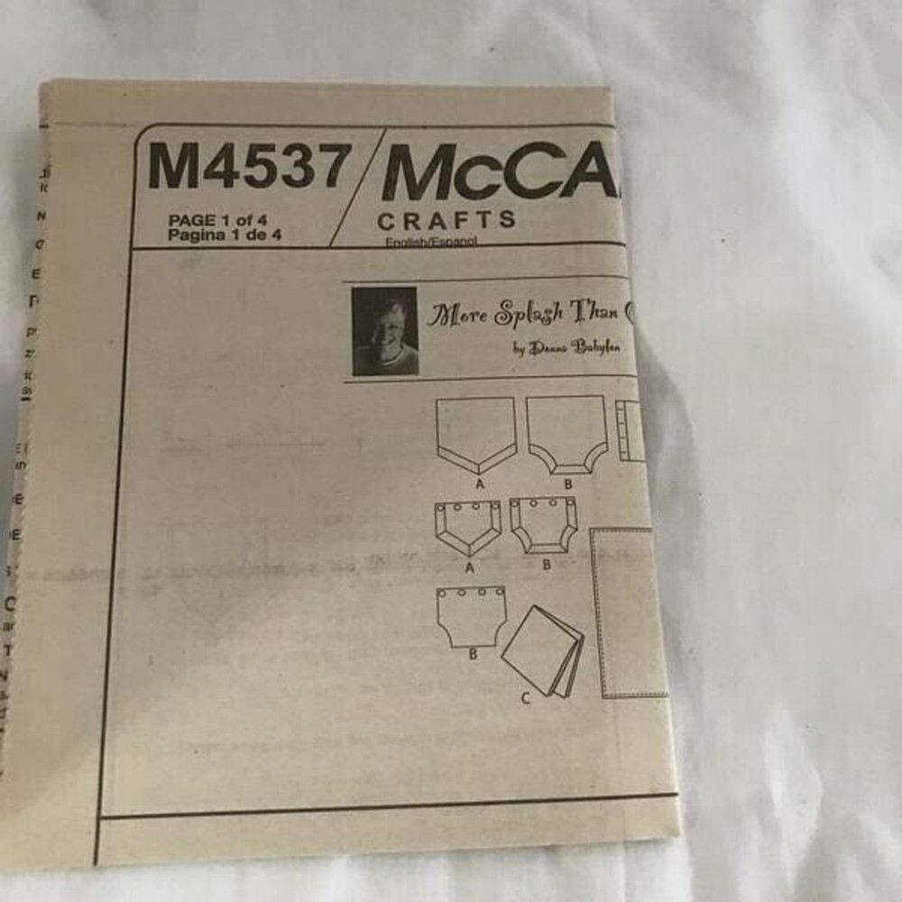 #M4537 McCalls home decor runner placematts valance sewing pattern