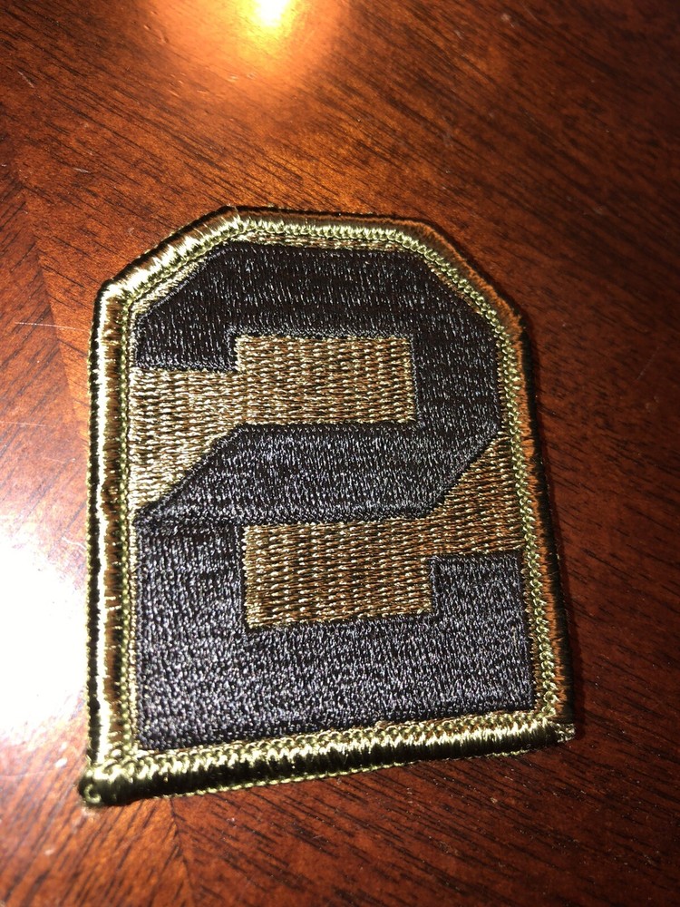 SECOND ARMY / U.S. Army Subdued Patch (Sew-On) Merrowed Edge Unit Patch