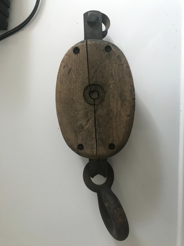 Antique Wood Pulley