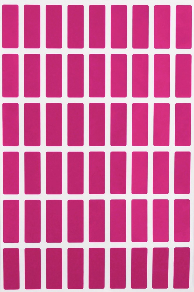 Pink Rectangle Colored Label in Various Sizes (1" x 3/8" - 4" x 2") 15 Sheets