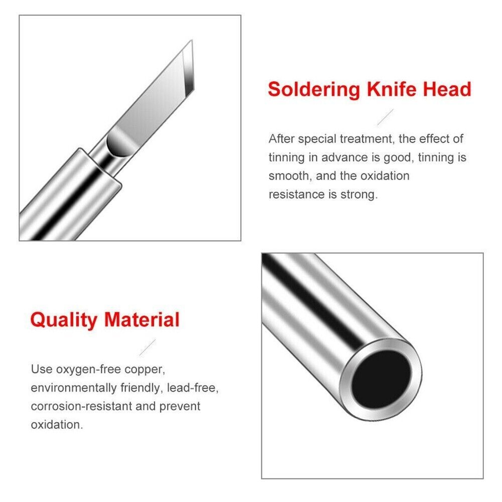 Efficient Solder Iron Tips Set for Soldering Stations 862D+ 878AD and More