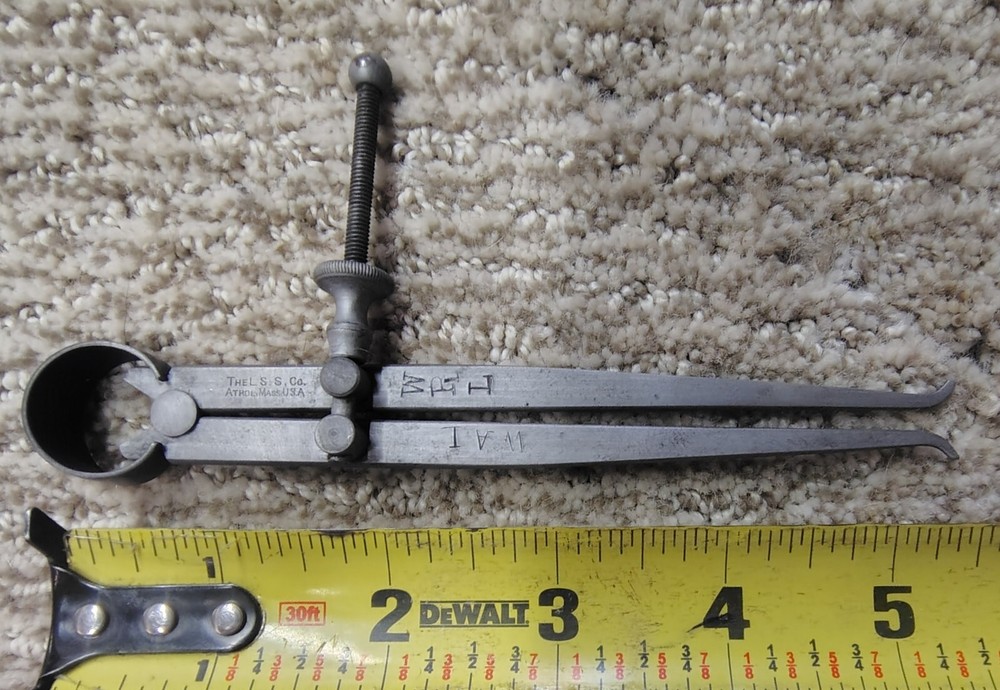 🗽 VINTAGE L .S.STARRETT 5" ID CALIPER