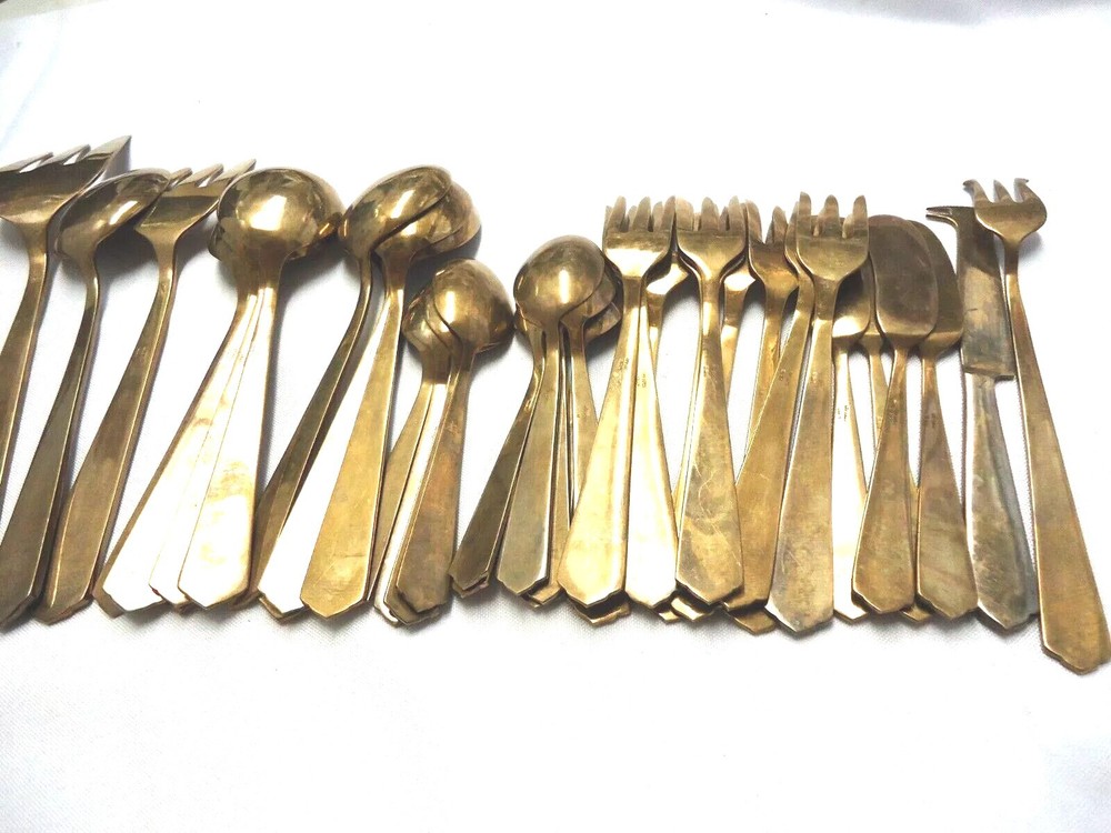 AMFARCO SIAM BRASS/BRONZE FLATWARE 50-PIECES