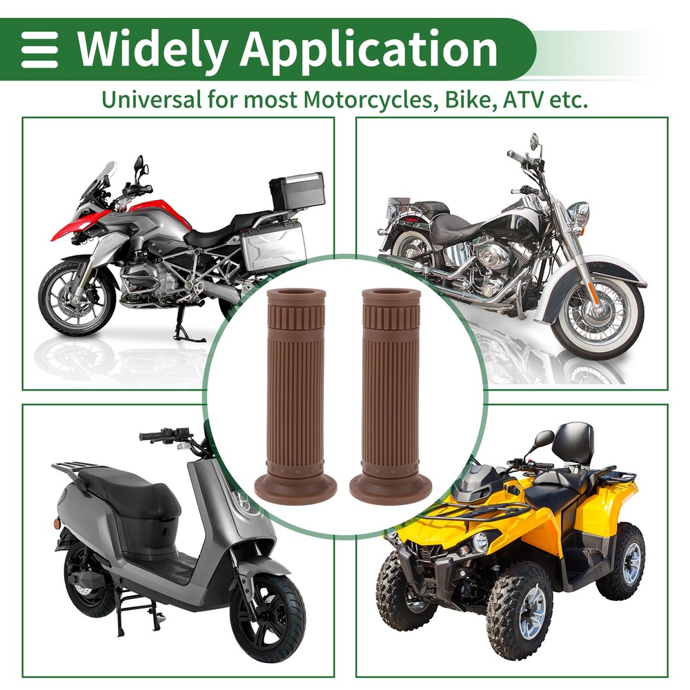 Motorcycle Knobs 7/8" 22mm Light Brown TPU Handlebar Cover