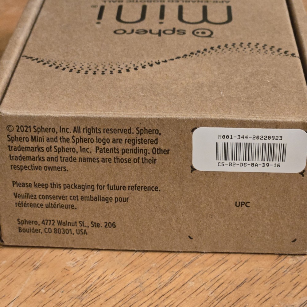 Sphero Mini App Enabled Programmable Robot Ball Red/White w/Obstacles Box STEM