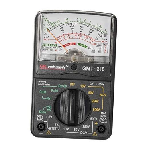 GMT-318 Analog Multimeter, 6 Function, 14 Range, AC / DC Volt, 500V