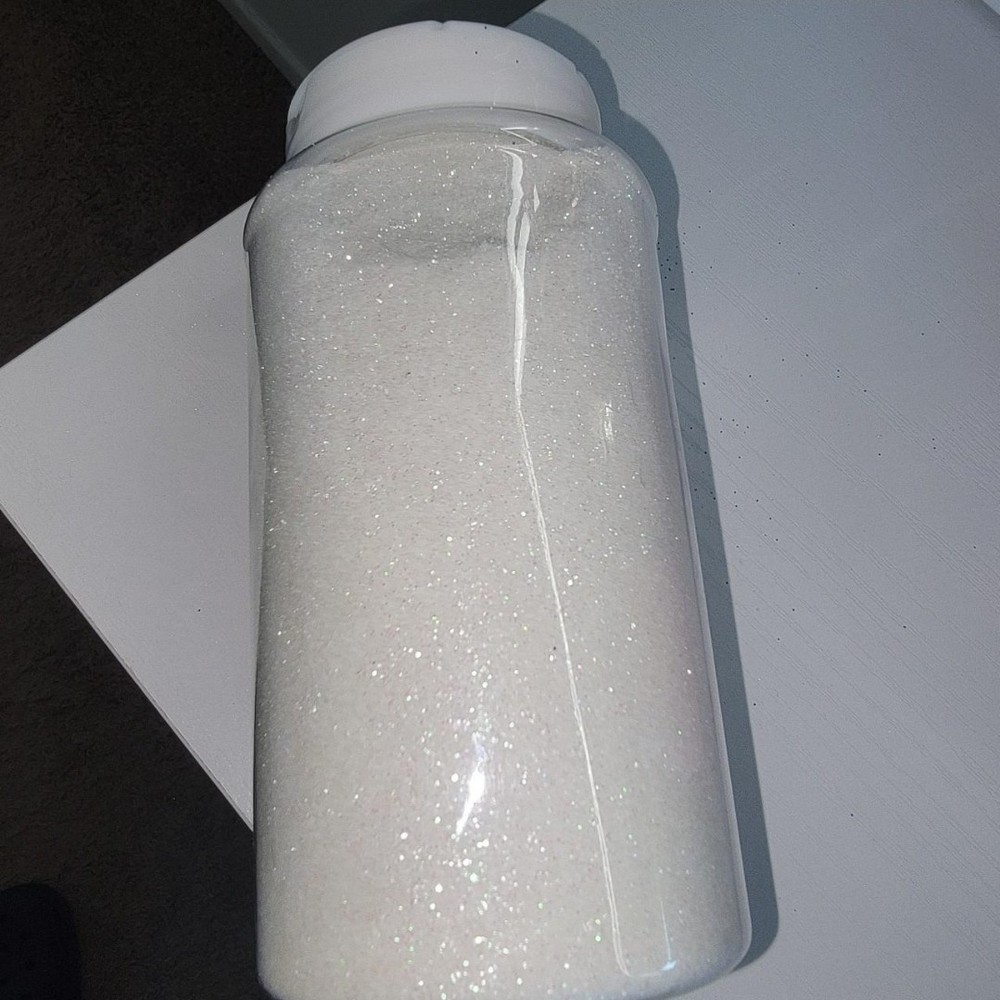 White Craft fine Glitter Large Plastic Jar