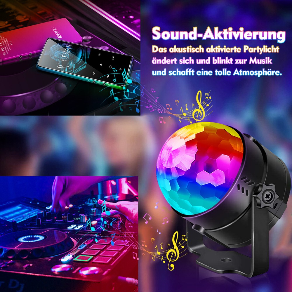 UV 3 LEDs Magic Ball Light Party Disco Stage Light DJ Strobe Ball Remote Control