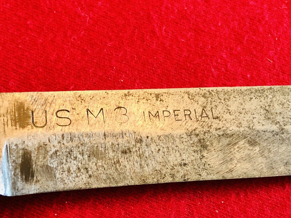 WW2 US M3 IMPERIAL CUSTOMIZED (MARKED ON BLADE) & USM8 SHEATH