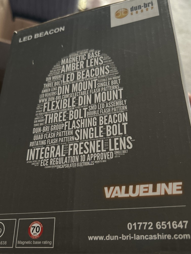 dun bri led beacon three bolt