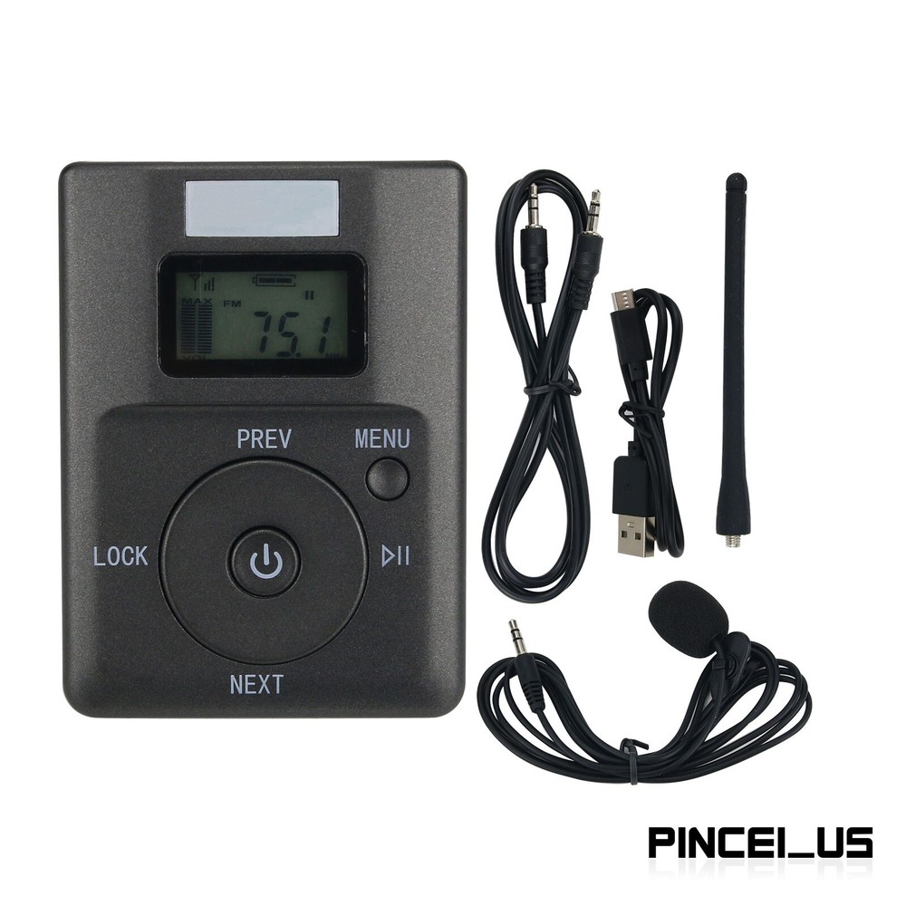 HRD-831 FM Transmitter Broadcast w/ Mic 500M Transmitting Support TF Card Micro
