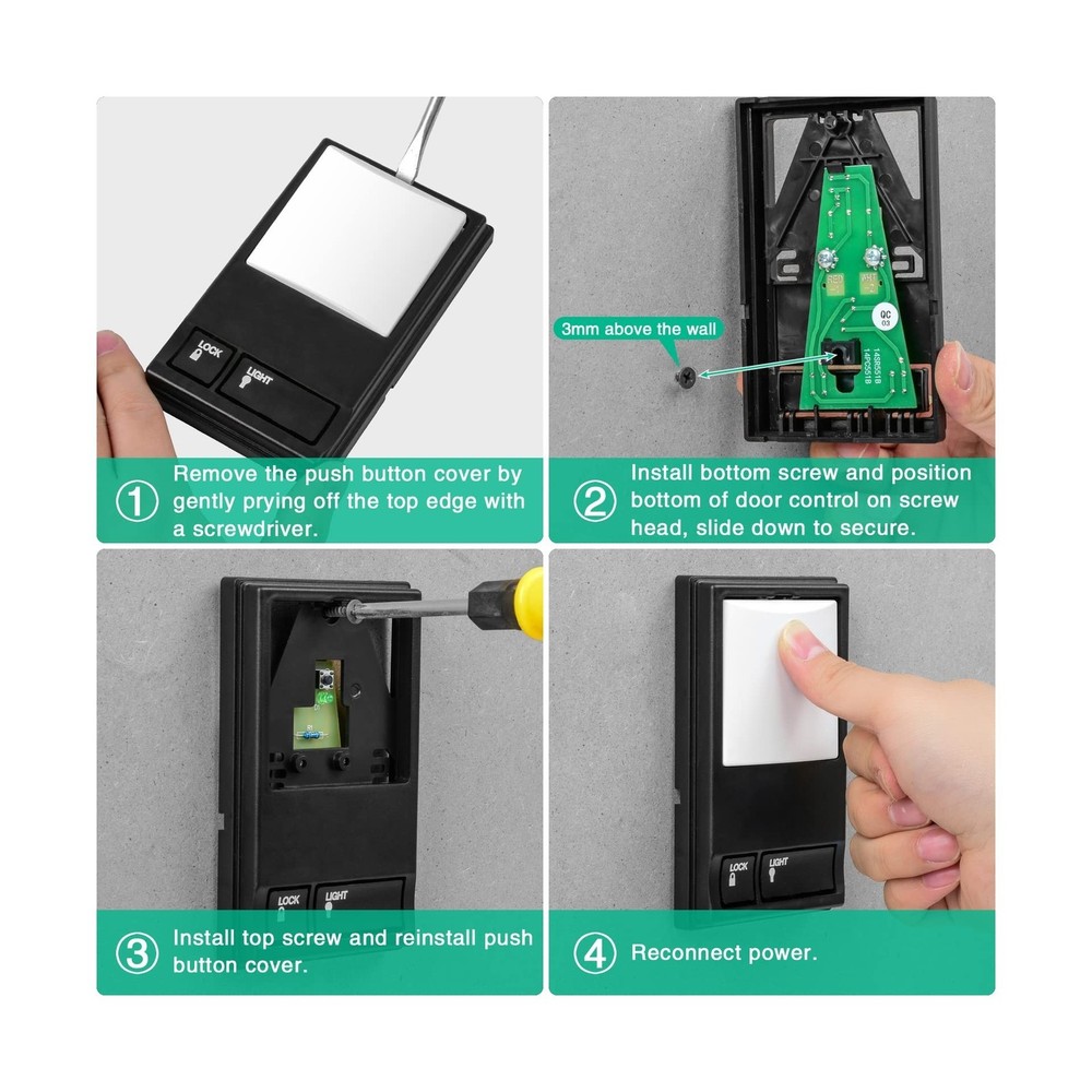 Garage Door Opener Control Panel, Multi-Function Wall Keypad Button... Fast Ship