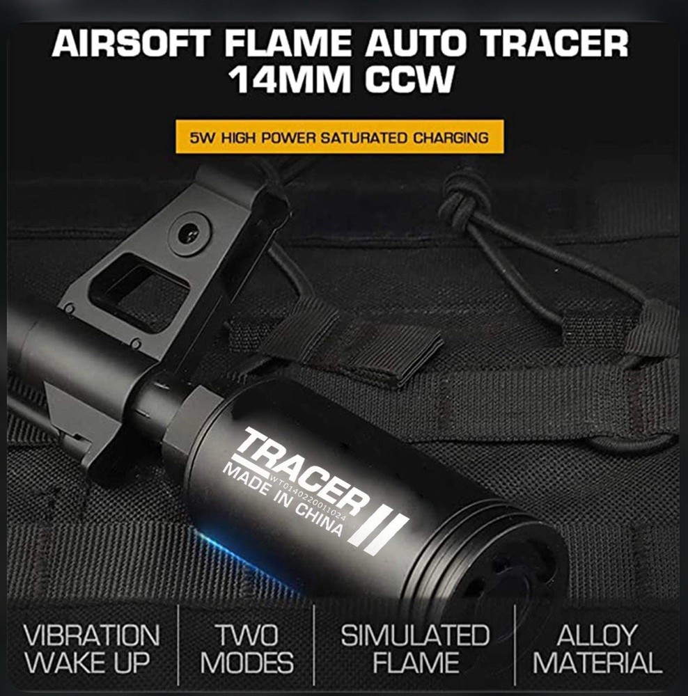 14mm CCW Compact Airsoft/gel Blaster Multi Color Barrel Flash Unit Attachment