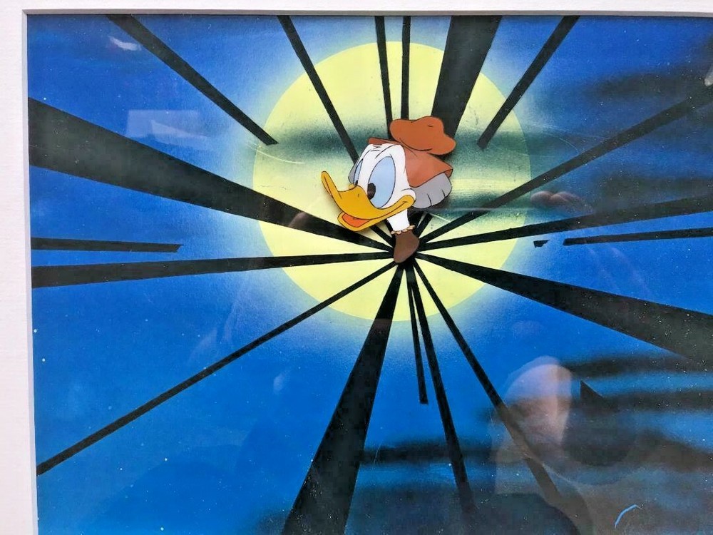 Framed Disney DONALD DUCK (Head)- ORIGINAL PRODUCTION CEL