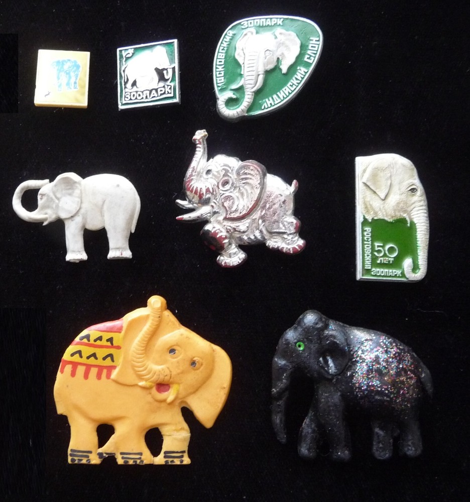 Set 17 USSR Soviet Badge Zoo Elephant