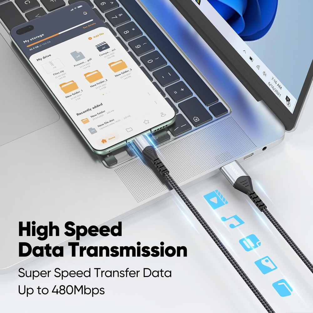 Micro USB Cable 20 Ft, PS4 Controller Charging Cable, Extra Long Micro USB Braid