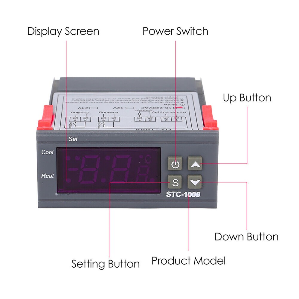 New STC-1000 Digital DIsplay Temperature Controller Thermostat NTC Sensor