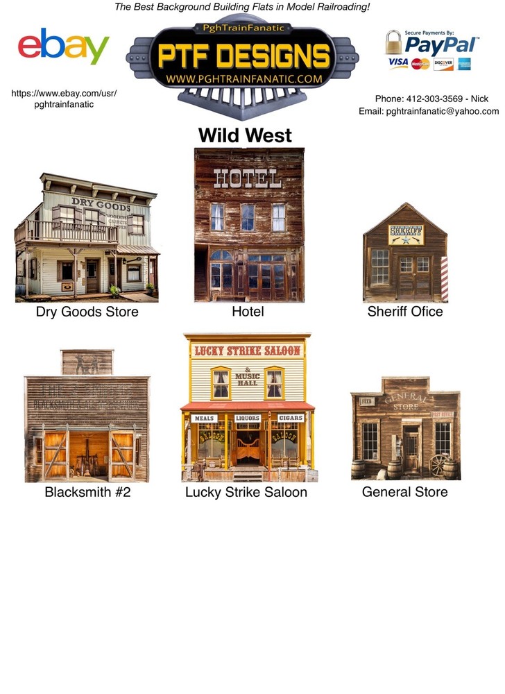 O Scale Wild West GENERAL STORE- Building Flat/Front- MTH -w/ post office