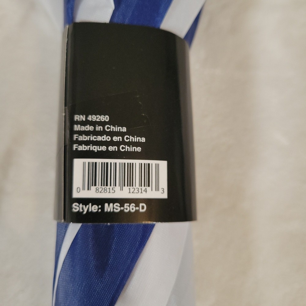 WEATHER ZONE MS-56-D Golf Umbrella, Polyester FabricBlue And White