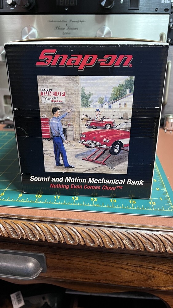Rare Snap On Mini Tool Box And Mechanical Man Bank