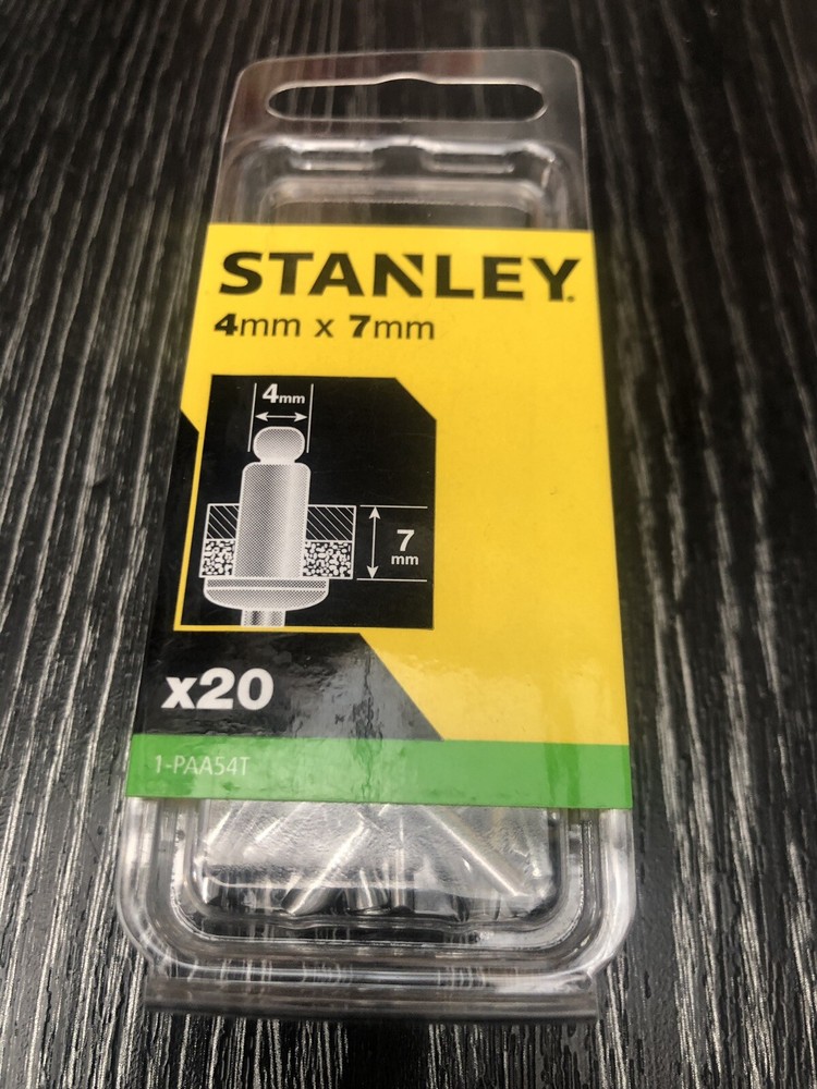 Stanley Tools - 1-PAA54T Aluminium Rivets Medium 4mm X 7mm  (20)