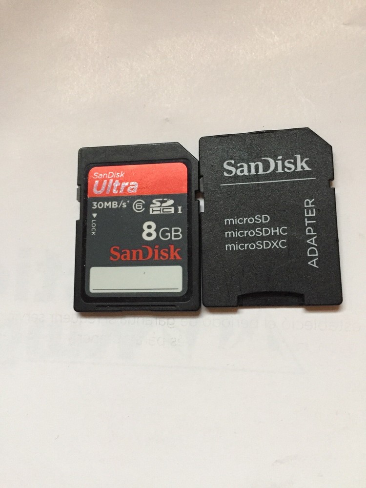 SanDisk Ultra 8GB 30MB/s With MicroSD,DHC,DXC ADAPTER