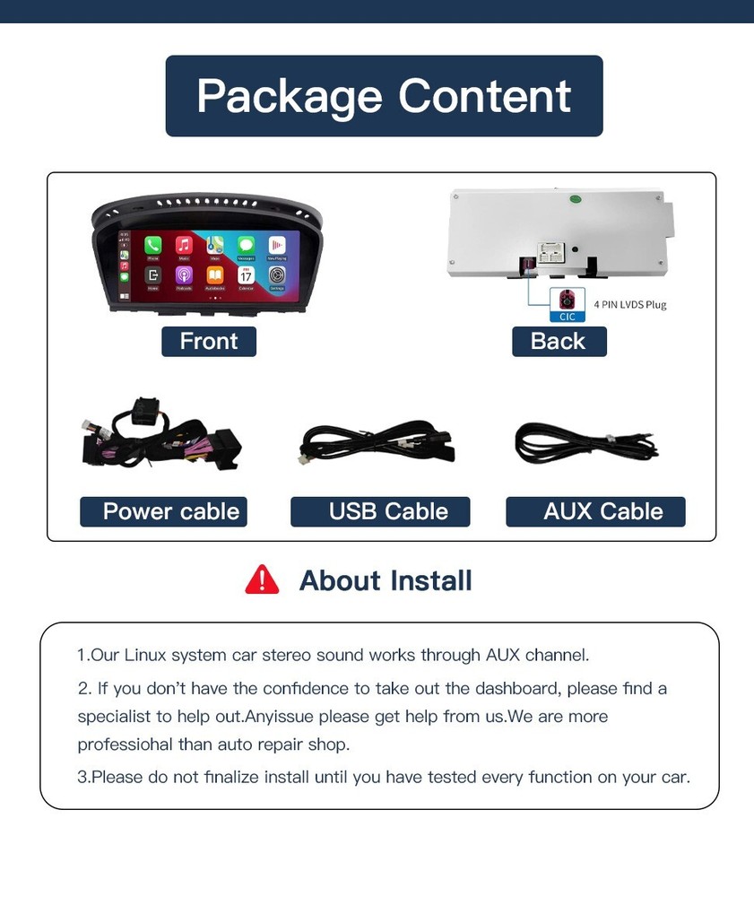 Android Auto/Wireless CarPlay For BMW 3/5er E60 E61 E62 E63 E64 E90 E91 E92 E93