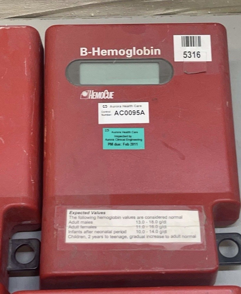 Medical diagnostic devices, including multiple HemoCue B-Hemoglobin analyzers