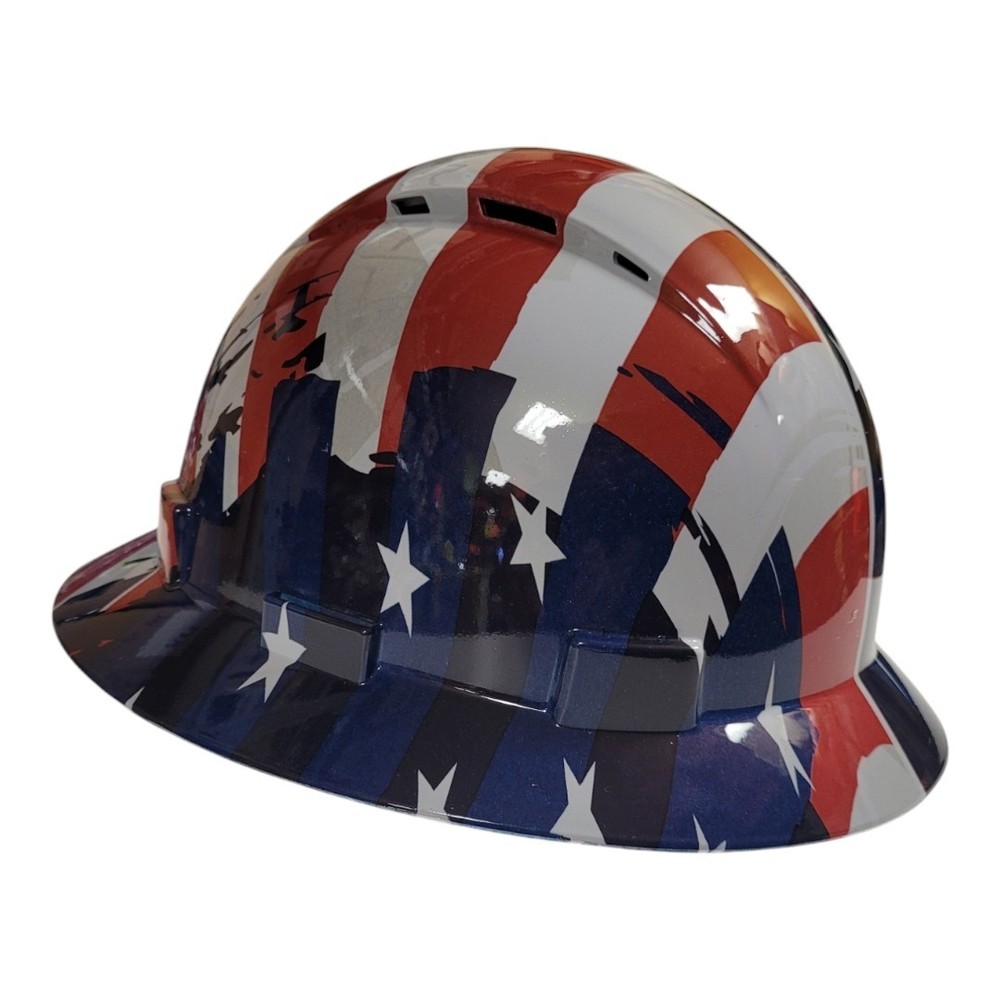 American Flag Full Brim Hardhat