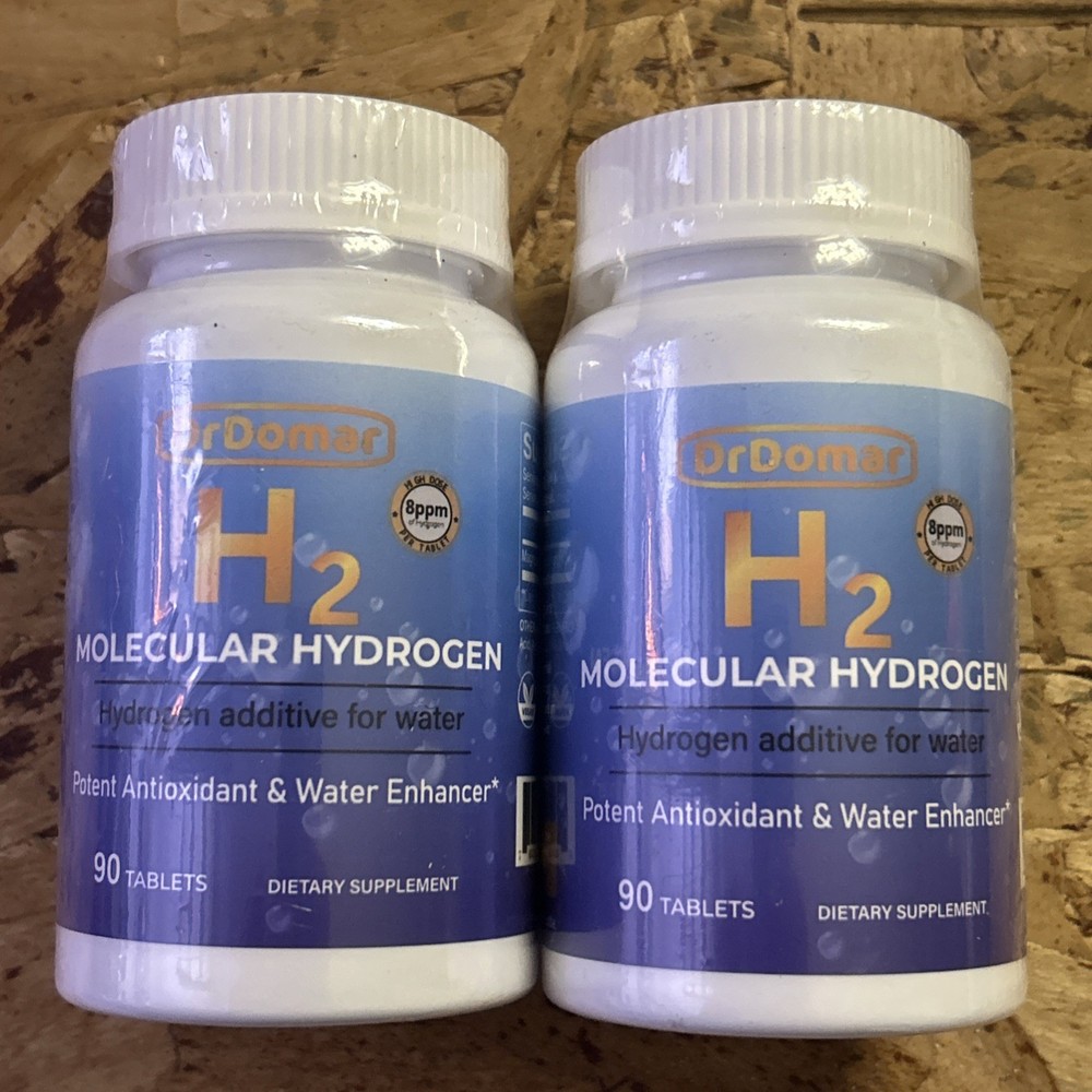 2-Pack, Dr. Domar H2 Molecular Hydrogen - 90 Tablets (180 Total) Fast Dissolve