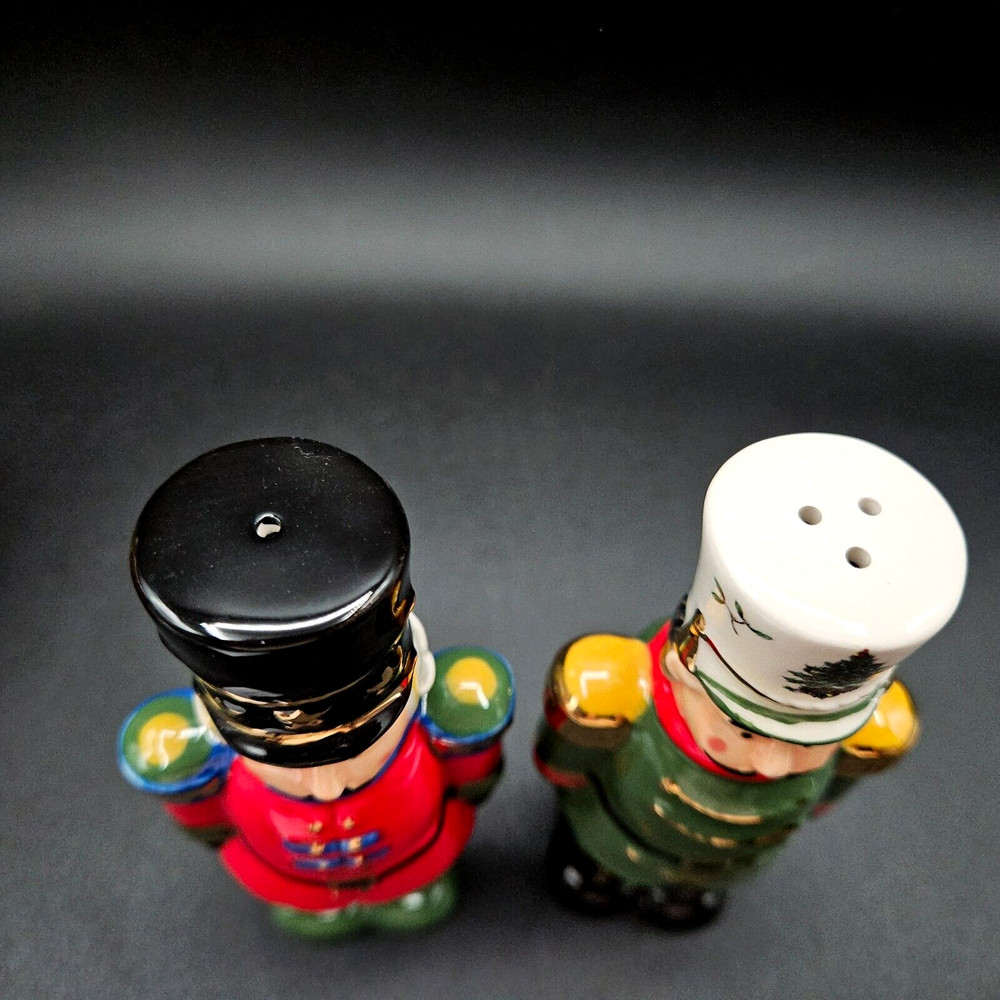 Spode Nutcracker Salt Pepper Toy Soldier Shaker Set New 4.5" 2018